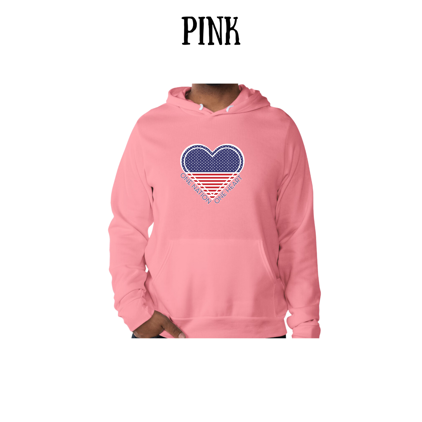 PP - One Nation One Heart - Sponge Fleece Hoodie - Assorted Colors