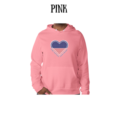 PP - One Nation One Heart - Sponge Fleece Hoodie - Assorted Colors