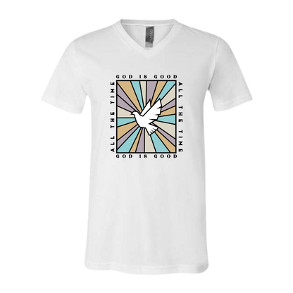 God Is Good - Bella+Canvas - Unisex V-Neck - Neutral Colors