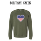 PP - One Nation One Heart - Sponge Fleece Raglan Sweatshirt - Greens, Neutrals