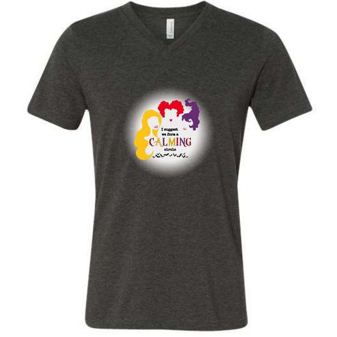 Calming Circle - Unisex V-Neck - Neutral Colors