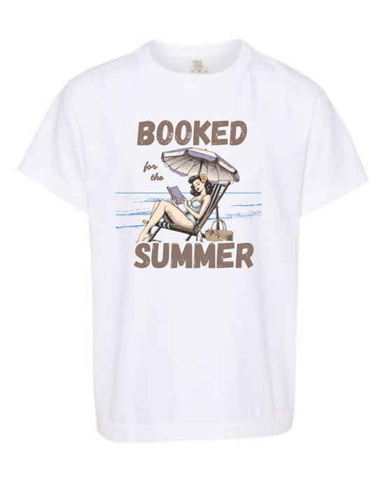 Booked for the Summer - Comfort Colors - Heavyweight Youth Tee - Neutral Colors & Blues
