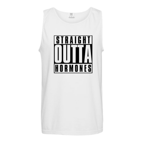 Straight Outta Hormones - Comfort Colors - Unisex Tank - Neutral Colors & Blues