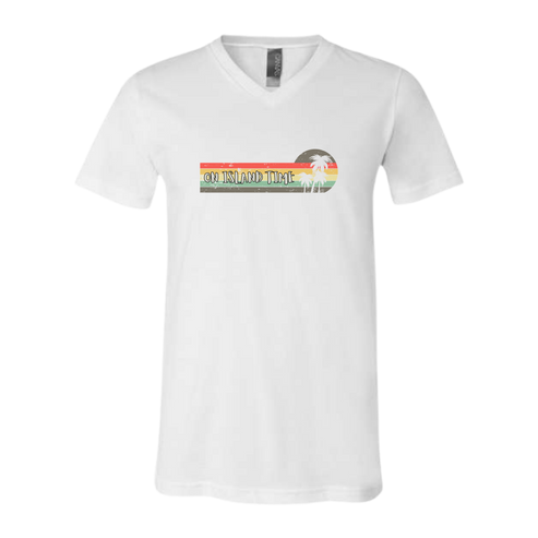 On Island Time - Bella+Canvas - Unisex V-Neck - Neutral Colors