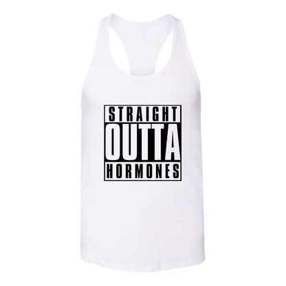 Straight Outta Hormones - Bella+Canvas - Women's Jersey Racerback Tank