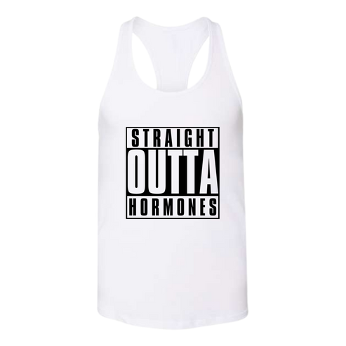 Straight Outta Hormones - Bella+Canvas - Women's Jersey Racerback Tank
