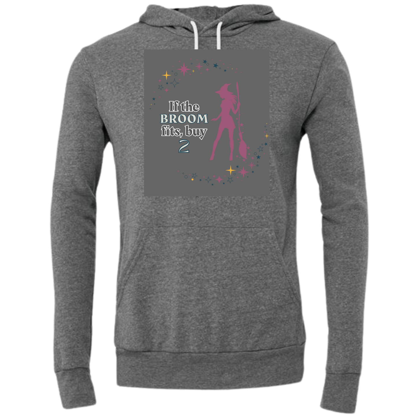 If The Broom Fits - Sponge Fleece Hoodie - Greens, Neutrals