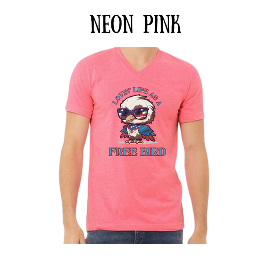 PP - Loving Life As A Free Bird - Unisex V-Neck - Assorted Colors