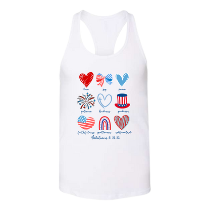 Galatians 5 - Patriotic - Bella+Canvas - Women's Jersey Racerback Tank