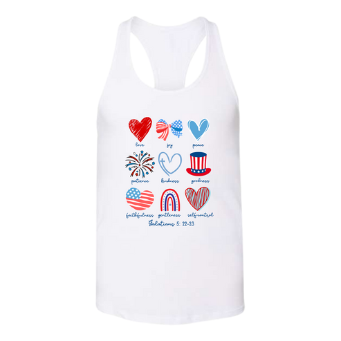 Galatians 5 - Patriotic - Bella+Canvas - Women's Jersey Racerback Tank
