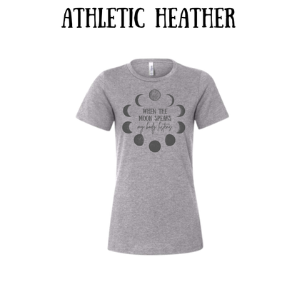 when the moon speaks - women's relaxed fit tee - neutrals