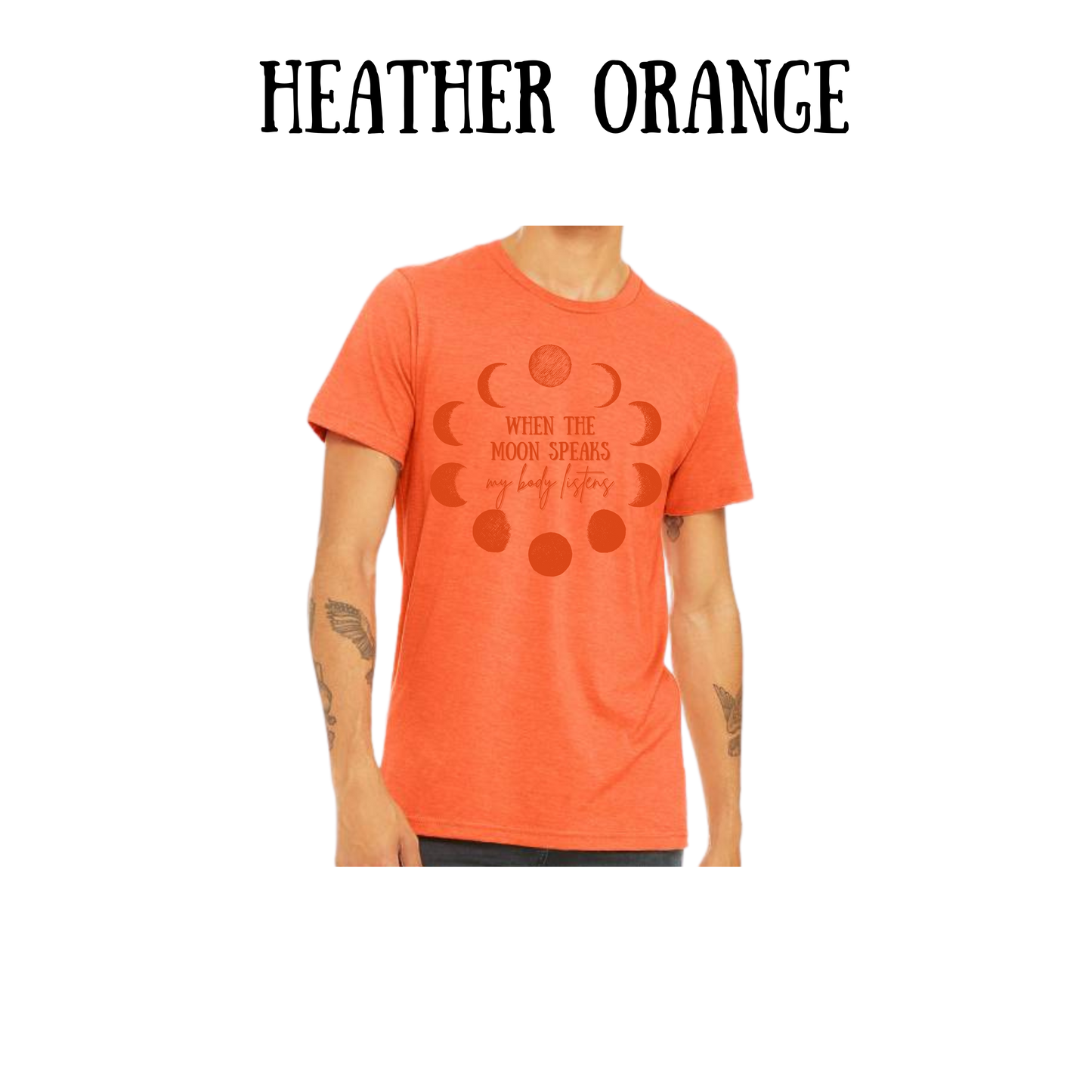 BP - When The Moon Speaks - unisex tee - yellows, oranges, reds