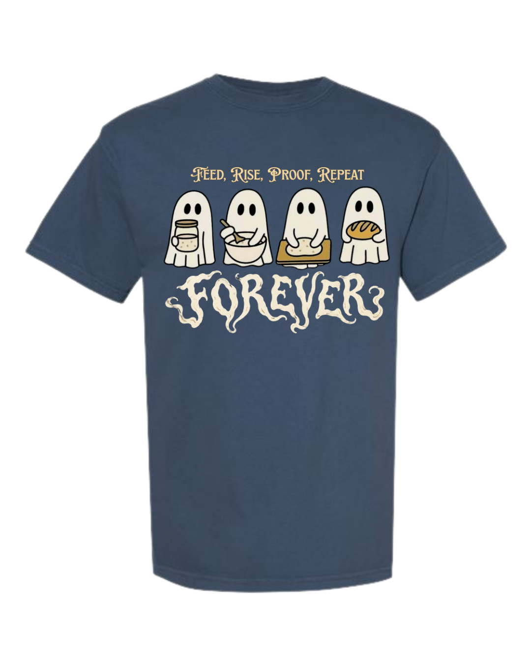 Sourdough Ghosties - Comfort Colors - Heavyweight Unisex Tee - Blues