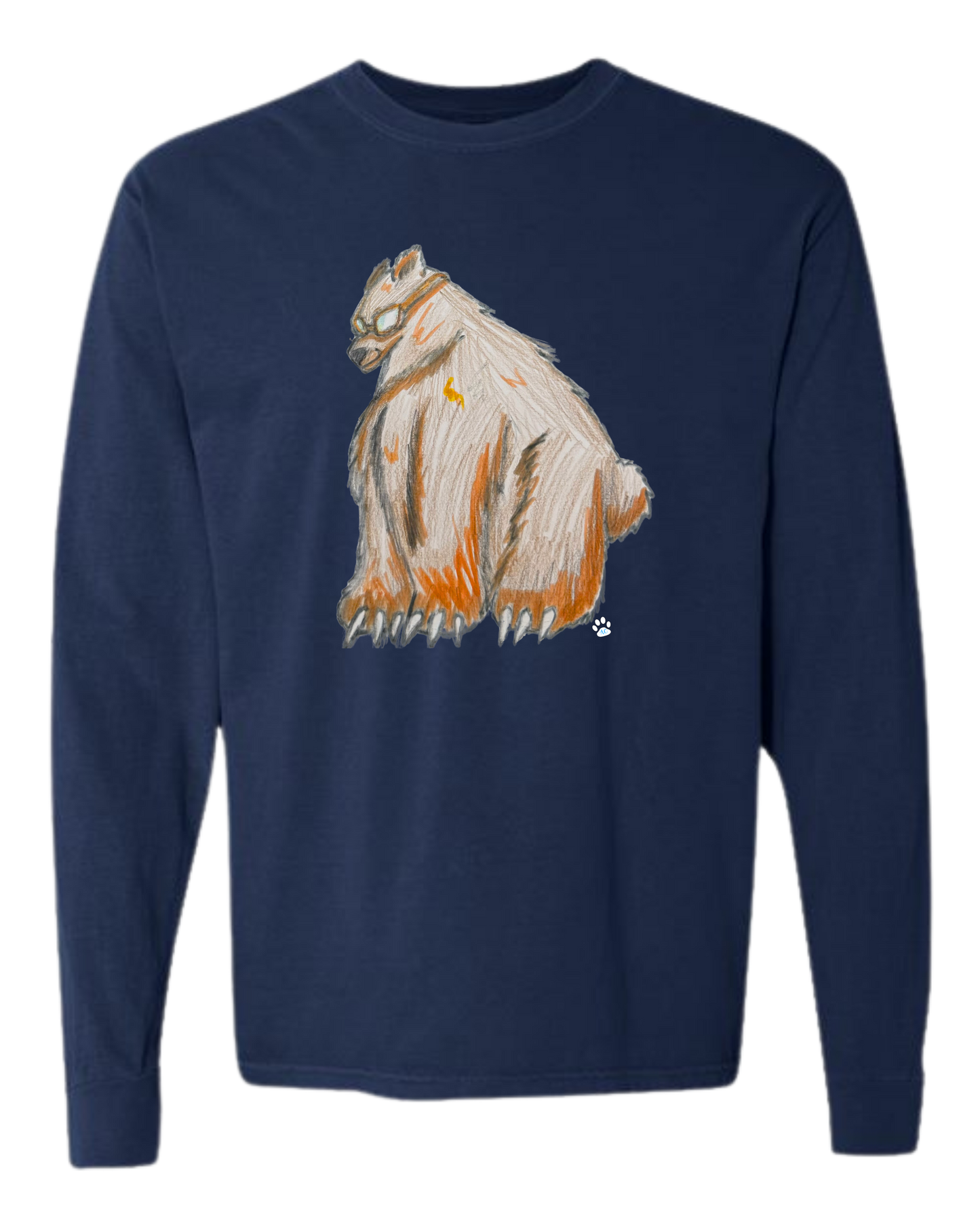 Muscle Bear - Comfort Colors - Heavyweight Long Sleeve Tee - Blues & Greens