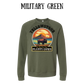 CP - Yellowstone: Fluffy Cows - Sponge Fleece Raglan Sweatshirt - Greens, Neutrals