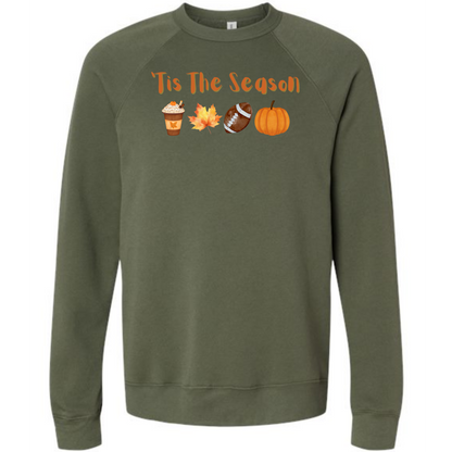 HP - 'Tis The Season - Fall - Sponge Fleece Raglan Sweatshirt - Greens, Neutrals