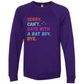 Sorry. Can't. Date With A Bat Boy. Bye. - Sponge Fleece Raglan Sweatshirt - Blues, Greens, Purple, and Black