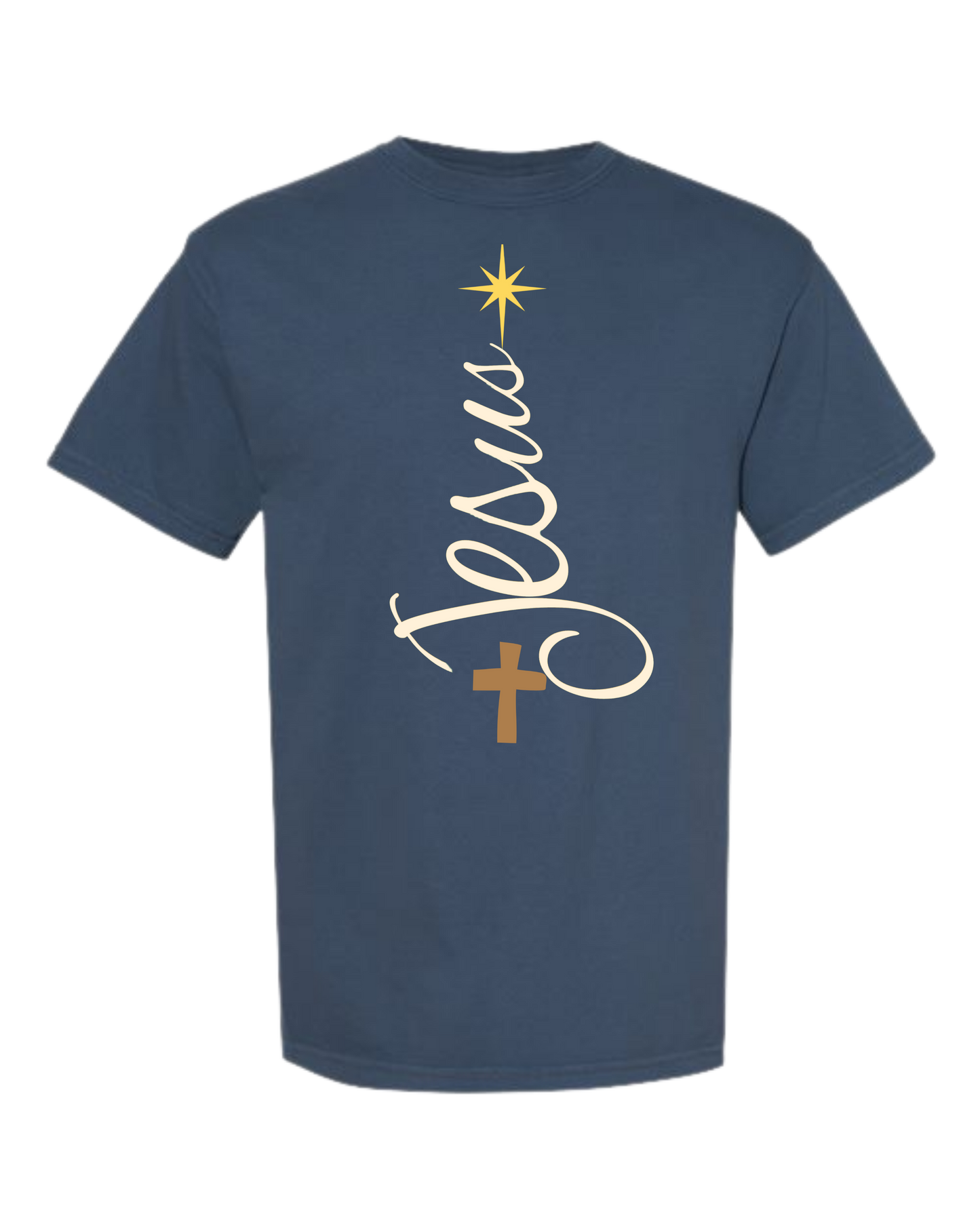 Jesus Tree - Comfort Colors - Heavyweight Unisex Tee - Blues