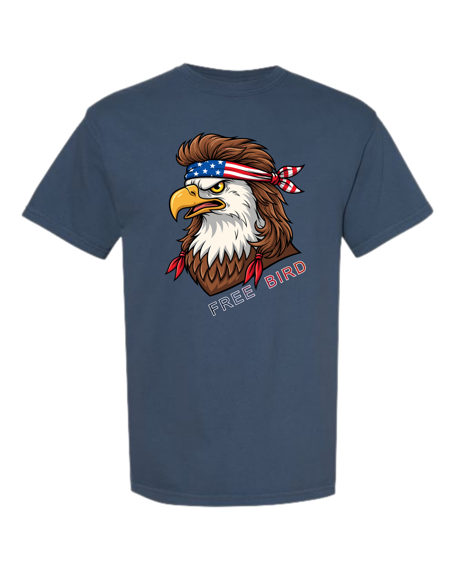 Rockin Free Bird - Comfort Colors - Heavyweight Unisex Tee - Blues