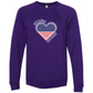 One Nation One Heart - Sponge Fleece Raglan Sweatshirt - Blues, Greens, Purple, and Black