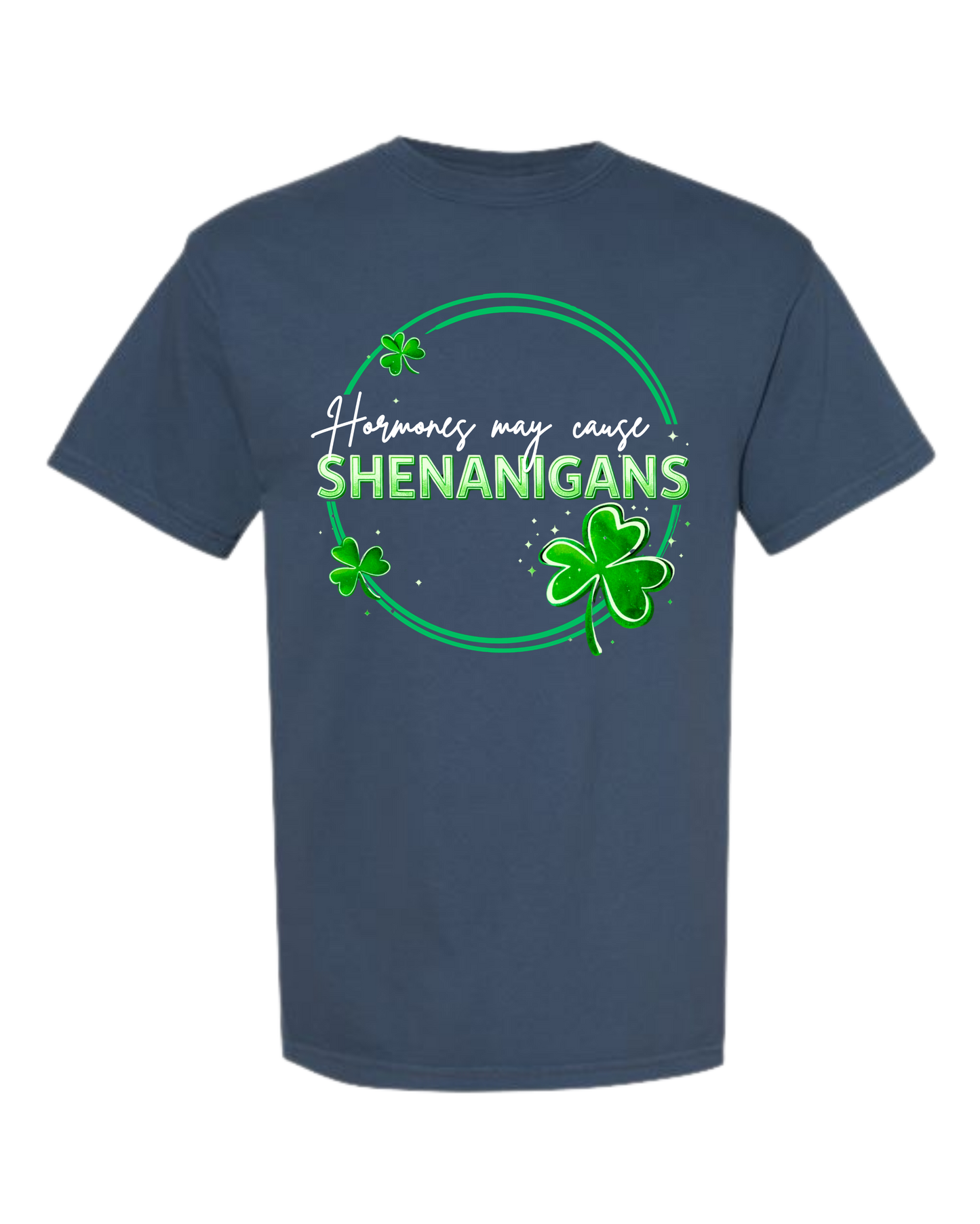 Hormones May Cause Shenanigans - Comfort Colors - Heavyweight Unisex Tee - Blues