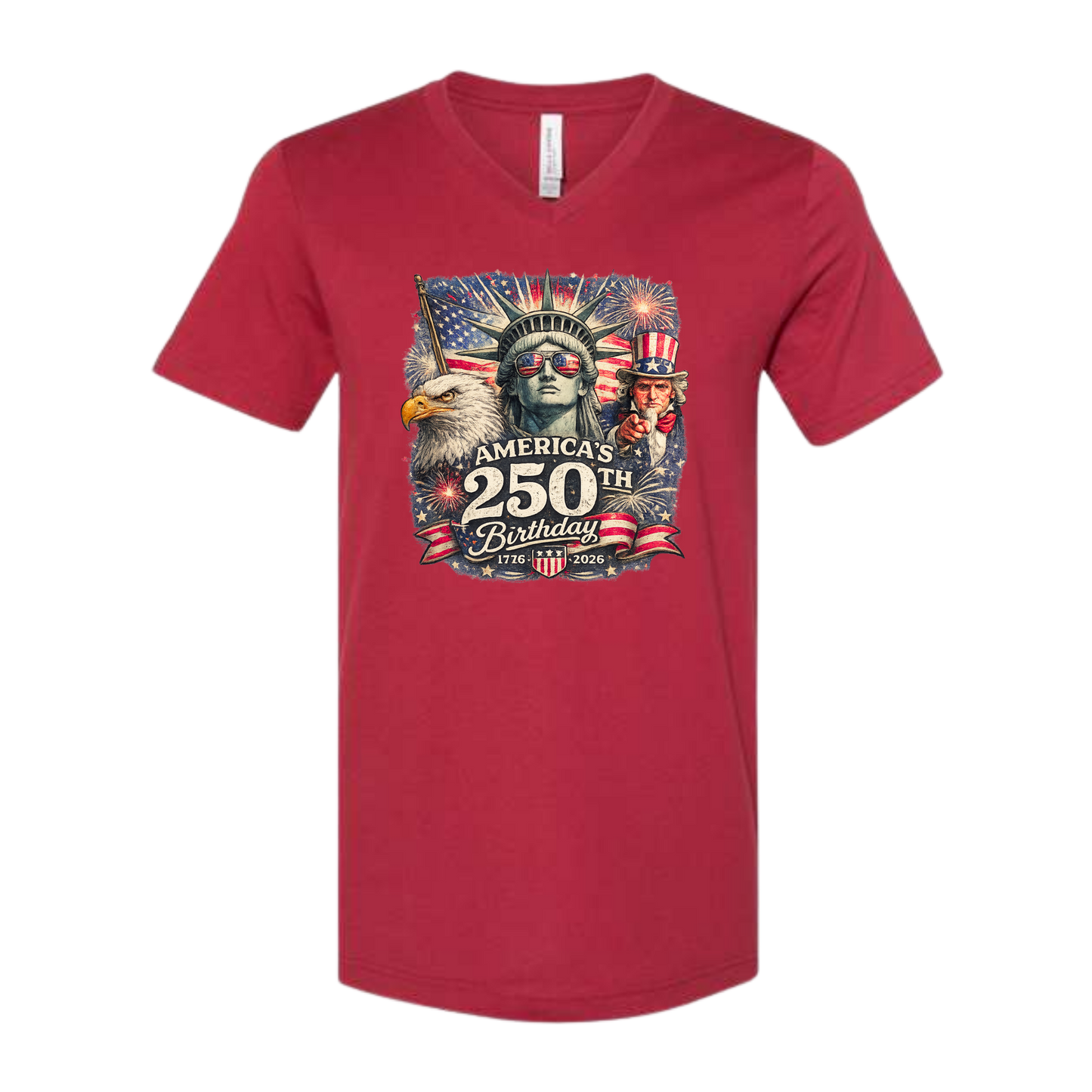 America's 250th Birthday - Bella+Canvas - Unisex V-Neck - Assorted Colors