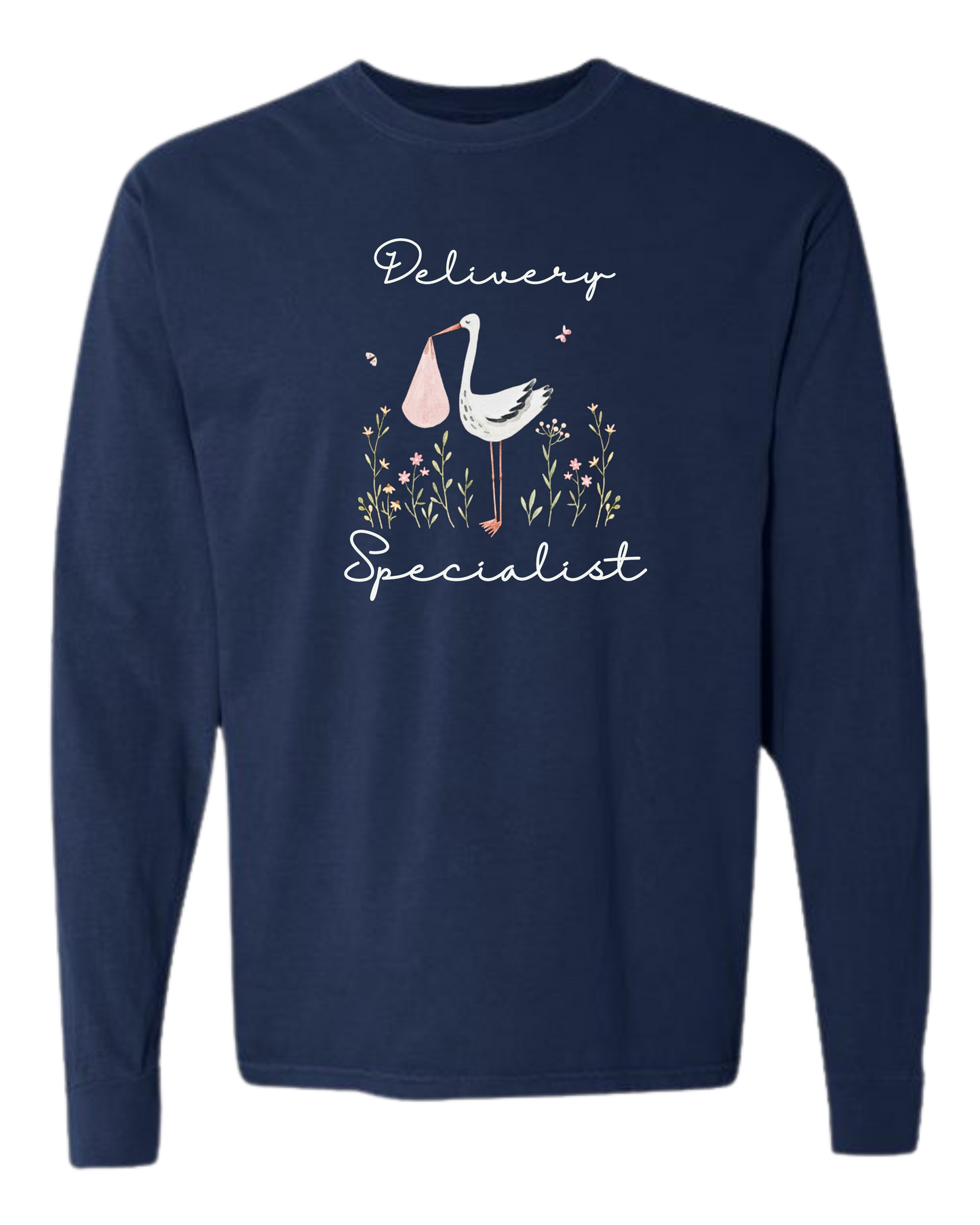 Delivery Specialist - Comfort Colors - Heavyweight Long Sleeve Tee - Blues & Greens