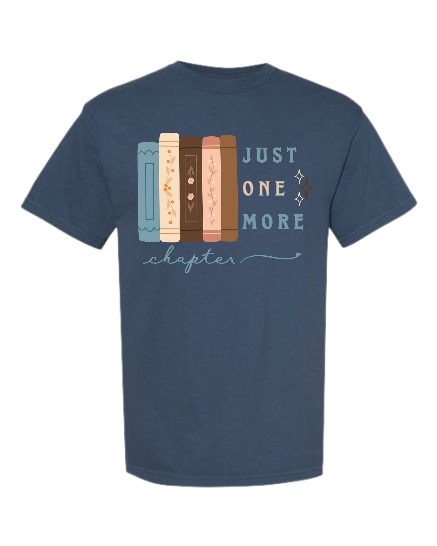 Just One More Chapter - Comfort Colors - Heavyweight Unisex Tee - Blues