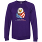 Free Bird An American Legend - Sponge Fleece Raglan Sweatshirt - Blues, Greens, Purple, and Black