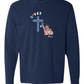 Loves Jesus & America too - Comfort Colors - Heavyweight Long Sleeve Tee - Blues & Greens