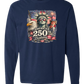 America's 250th Birthday - Comfort Colors - Heavyweight Long Sleeve Tee - Blues & Greens