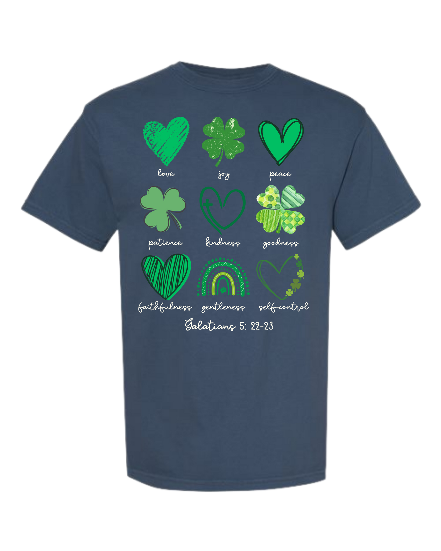 Galatians 5 - St Patrick's Day - Comfort Colors - Heavyweight Unisex Tee - Blues