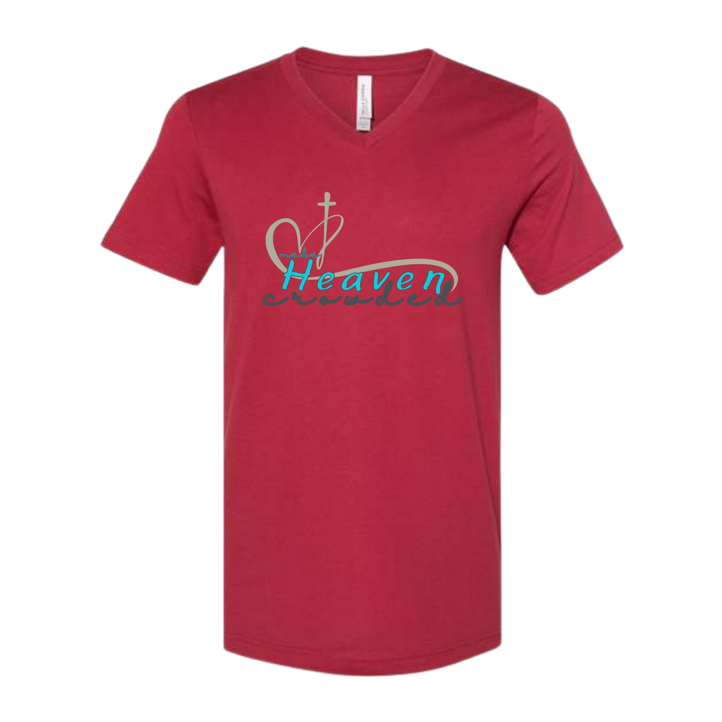 Make Heaven Crowded - Bella+Canvas - Unisex V-Neck - Assorted Colors