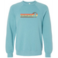 On Island Time - Sponge Fleece Raglan Sweatshirt - Blues, Greens, Purple, and Black
