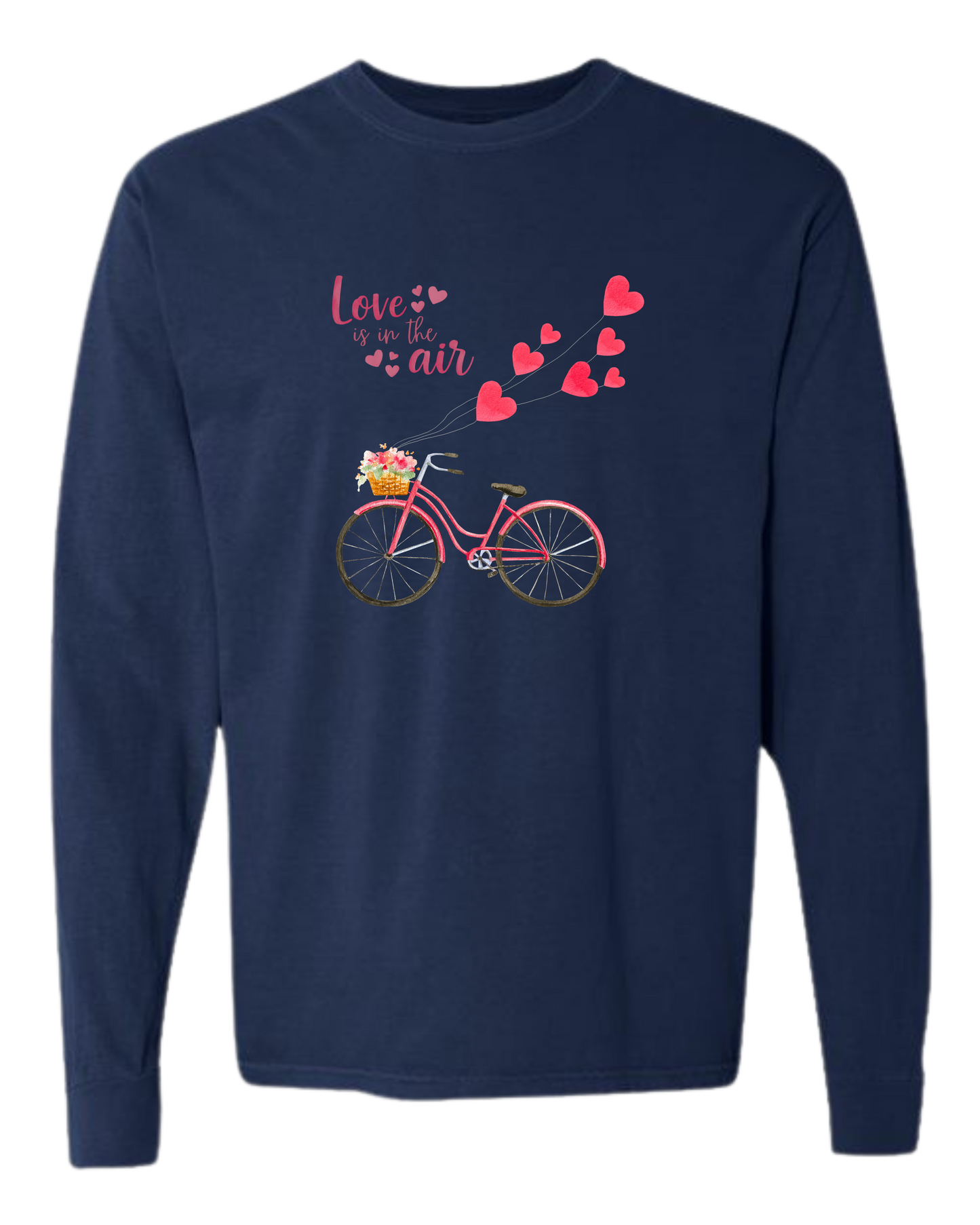 Love is in the Air - Comfort Colors - Heavyweight Long Sleeve Tee - Blues & Greens