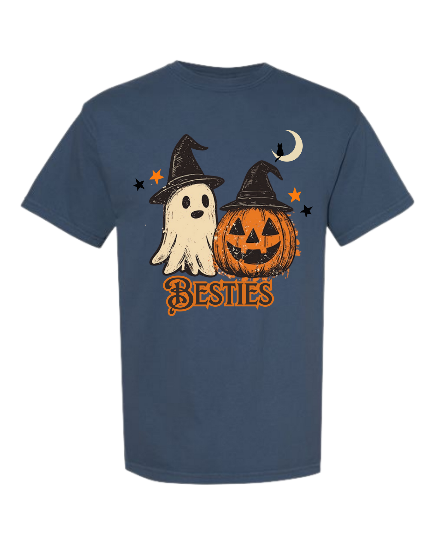 Halloween Besties - Comfort Colors - Heavyweight Unisex Tee - Blues