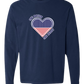 One Nation One Heart - Comfort Colors - Heavyweight Long Sleeve Tee - Blues & Greens