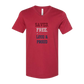 Saved. Free. Loud & Proud - Bella+Canvas - Unisex V-Neck - Assorted Colors