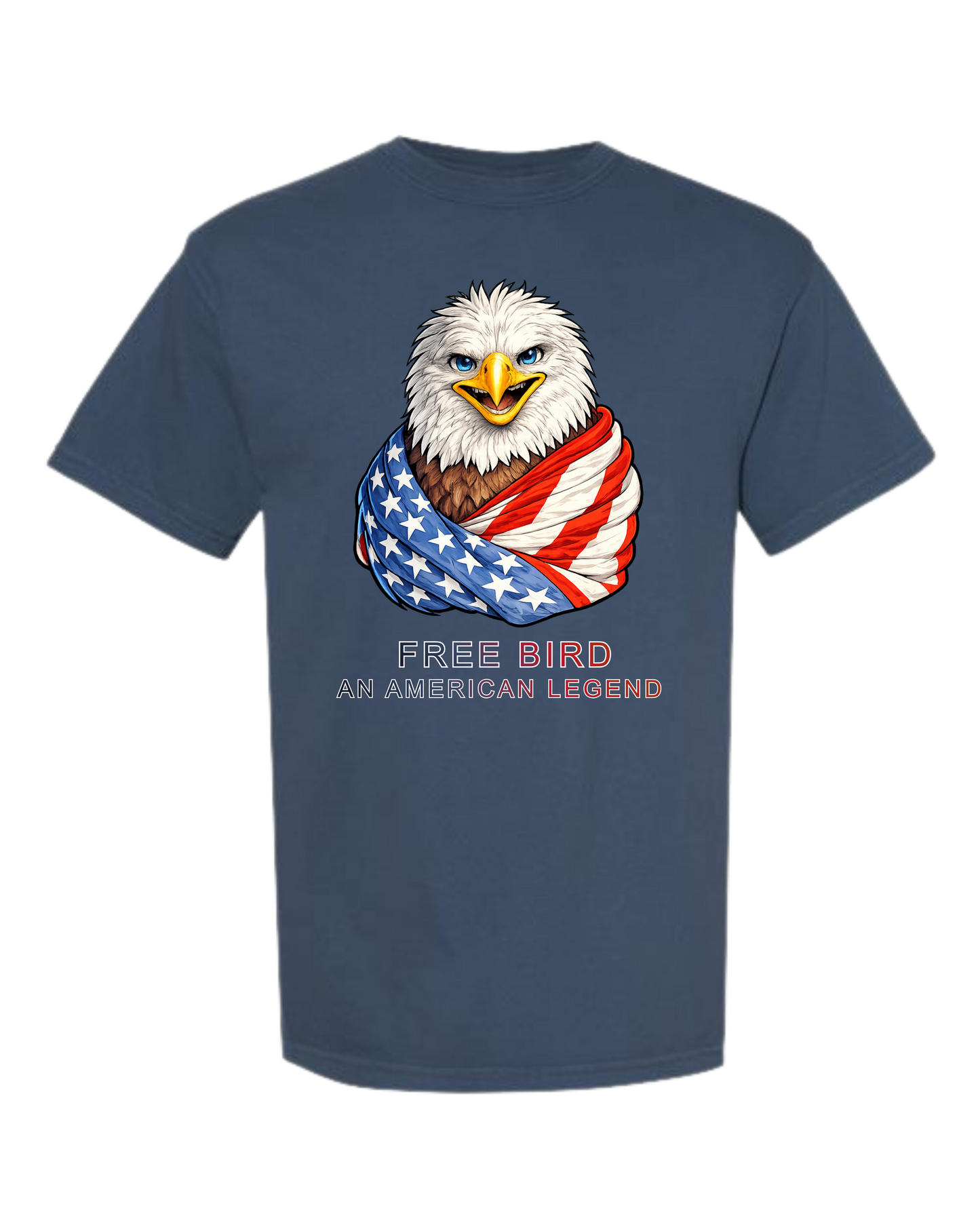 Free Bird An American Legend - Comfort Colors - Heavyweight Unisex Tee - Blues