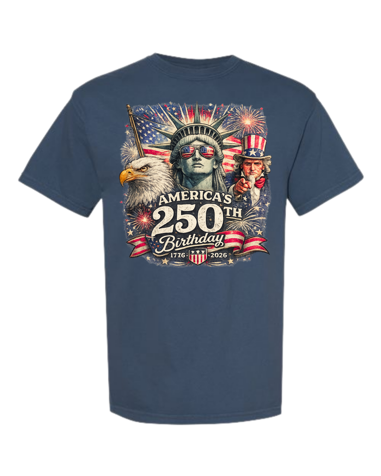 America's 250th Birthday - Comfort Colors - Heavyweight Unisex Tee - Blues