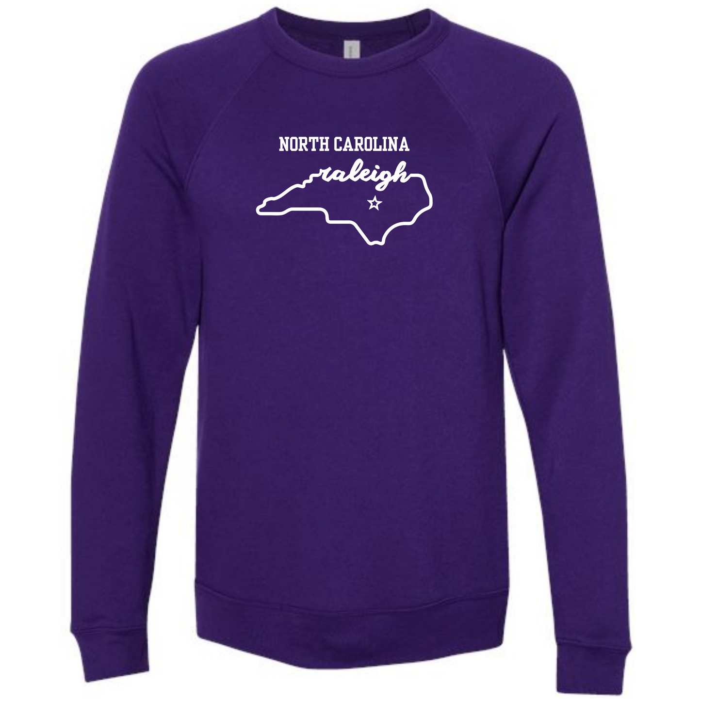 Kella McLean - Sponge Fleece Raglan Sweatshirt - Blues, Greens, Purple, and Black