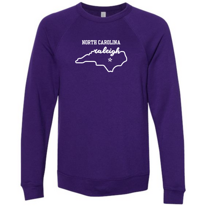 Kella McLean - Sponge Fleece Raglan Sweatshirt - Blues, Greens, Purple, and Black