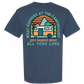 What Happens At The Campground - Comfort Colors - Heavyweight Unisex Tee - Blues
