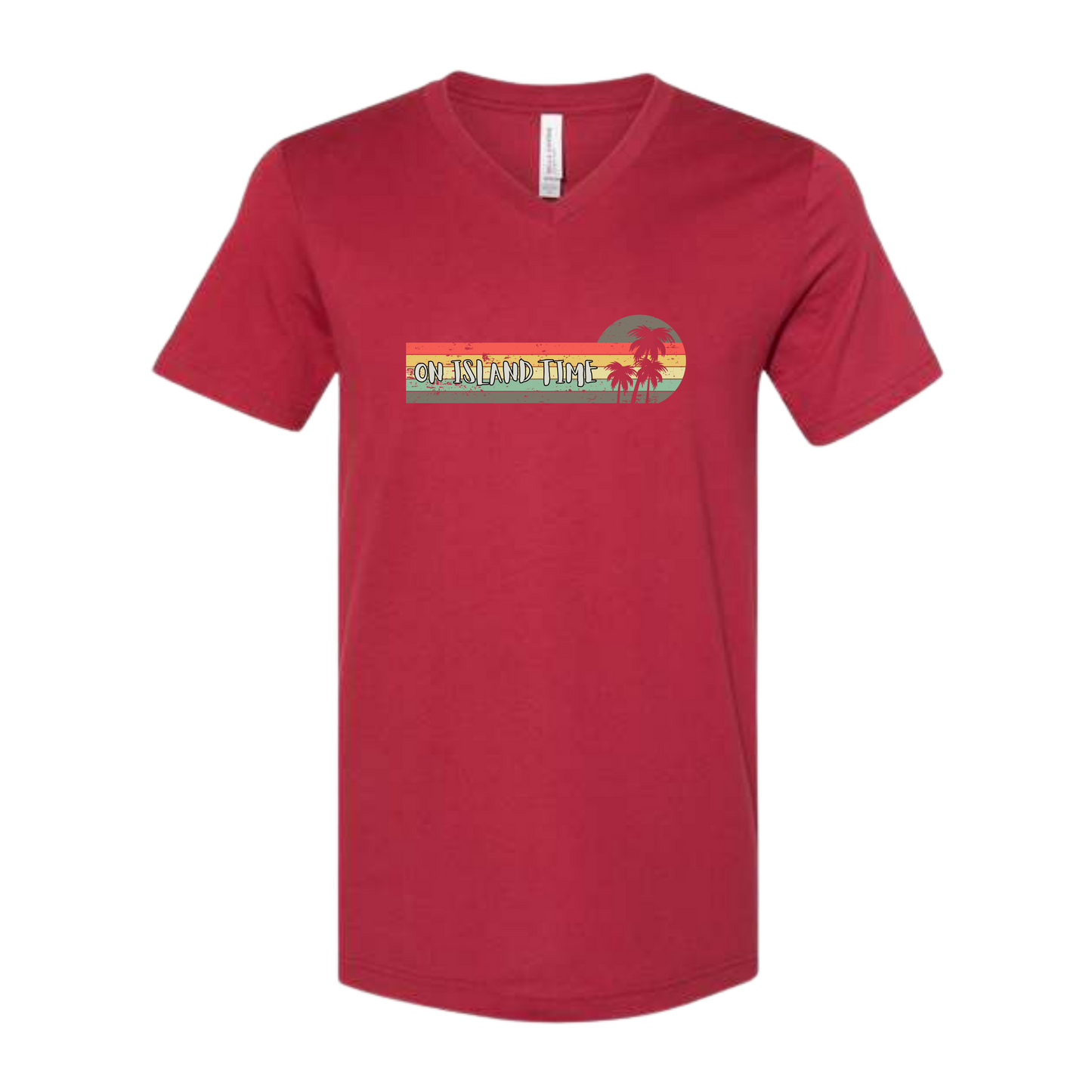 On Island Time - Bella+Canvas - Unisex V-Neck - Assorted Colors