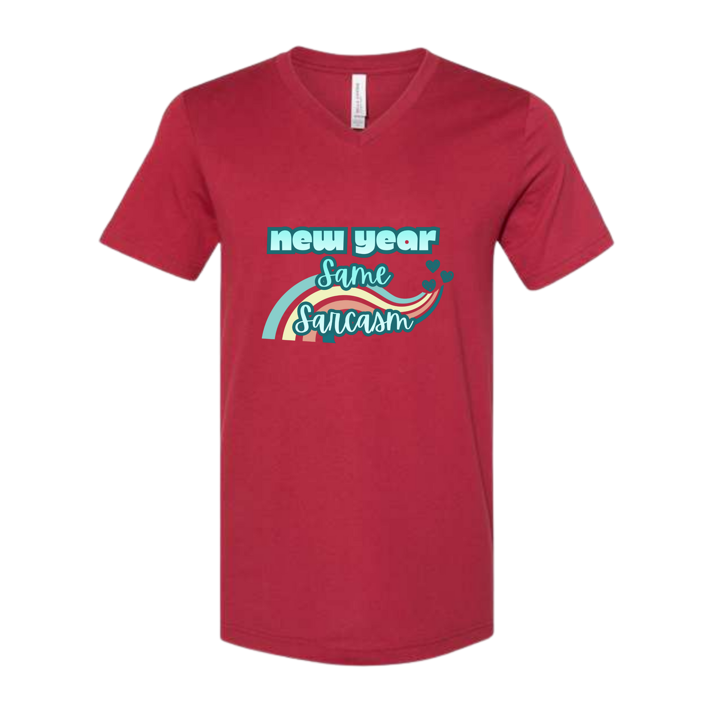 New Year Same Sarcasm - Bella+Canvas - Unisex V-Neck - Assorted Colors