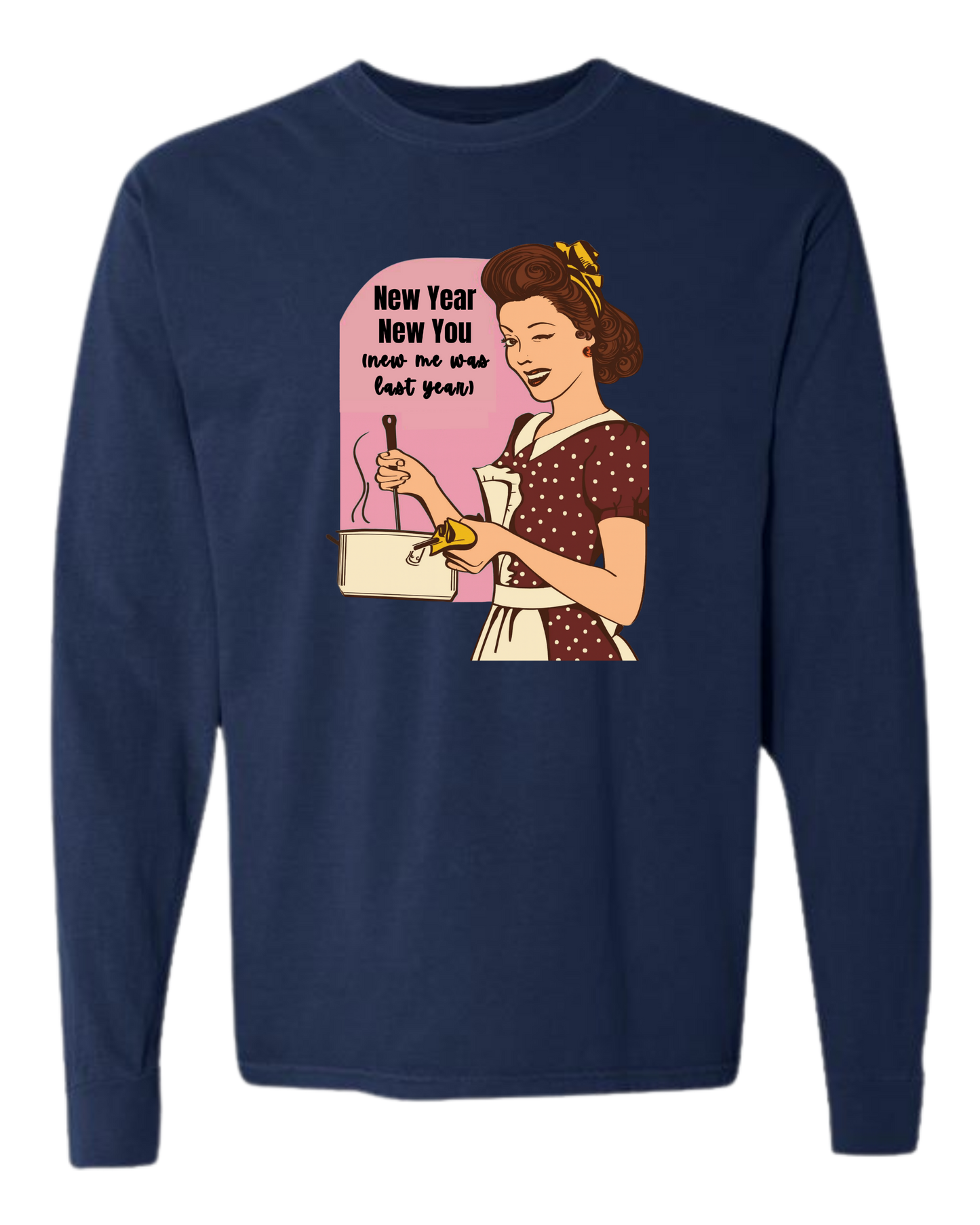 New Year New You - Comfort Colors - Heavyweight Long Sleeve Tee - Blues & Greens