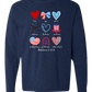 Galatians 5 - Patriotic - Comfort Colors - Heavyweight Long Sleeve Tee - Blues & Greens