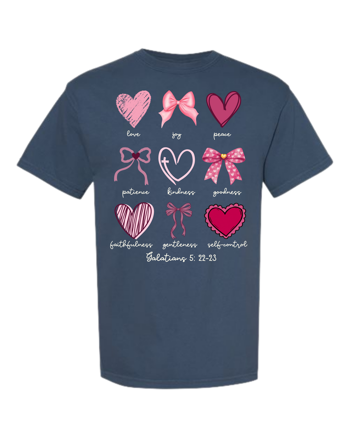 Galatians 5 - Valentines - Comfort Colors - Heavyweight Unisex Tee - Blues