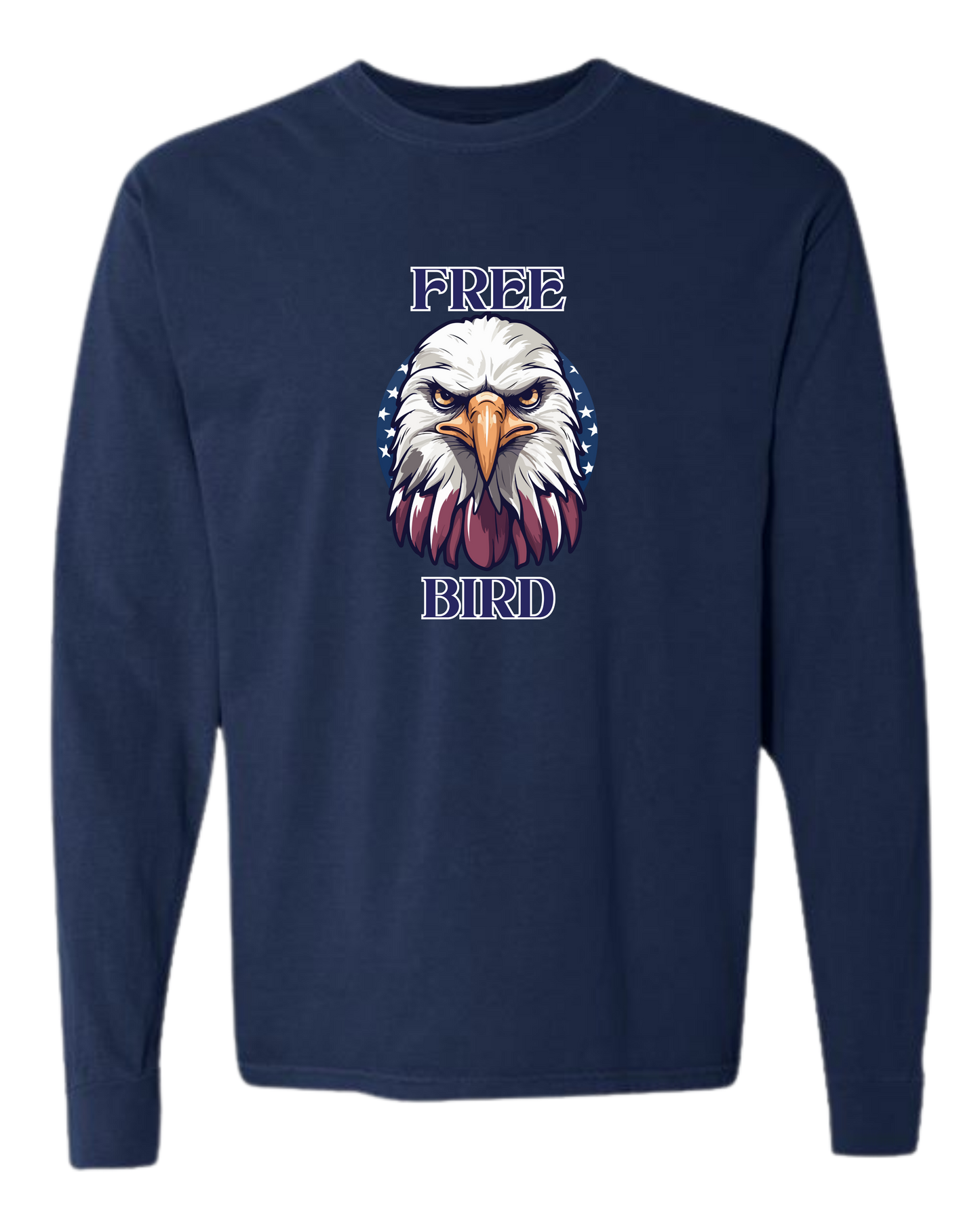 Free Bird - Comfort Colors - Heavyweight Long Sleeve Tee - Blues & Greens