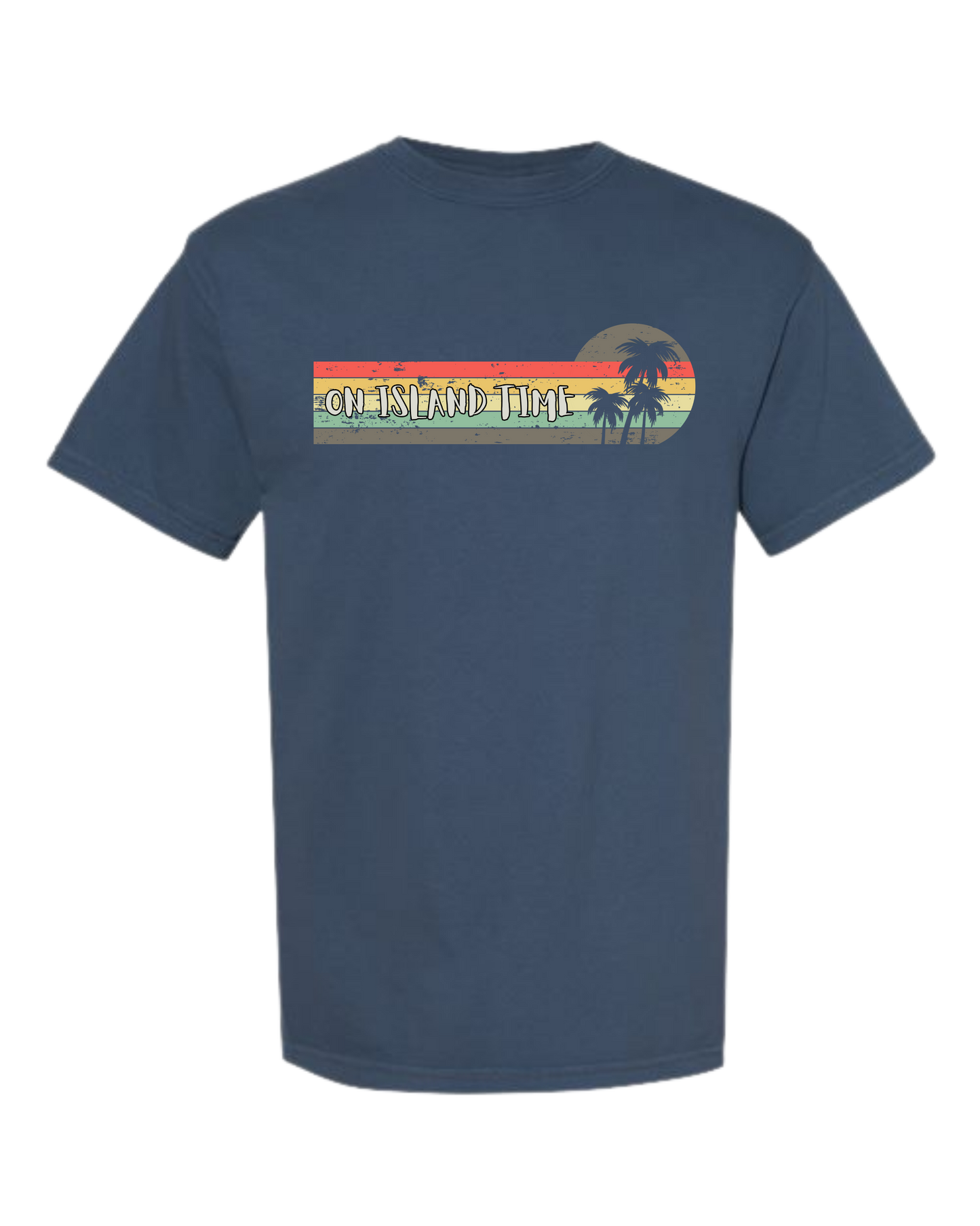 On Island Time - Comfort Colors - Heavyweight Unisex Tee - Blues